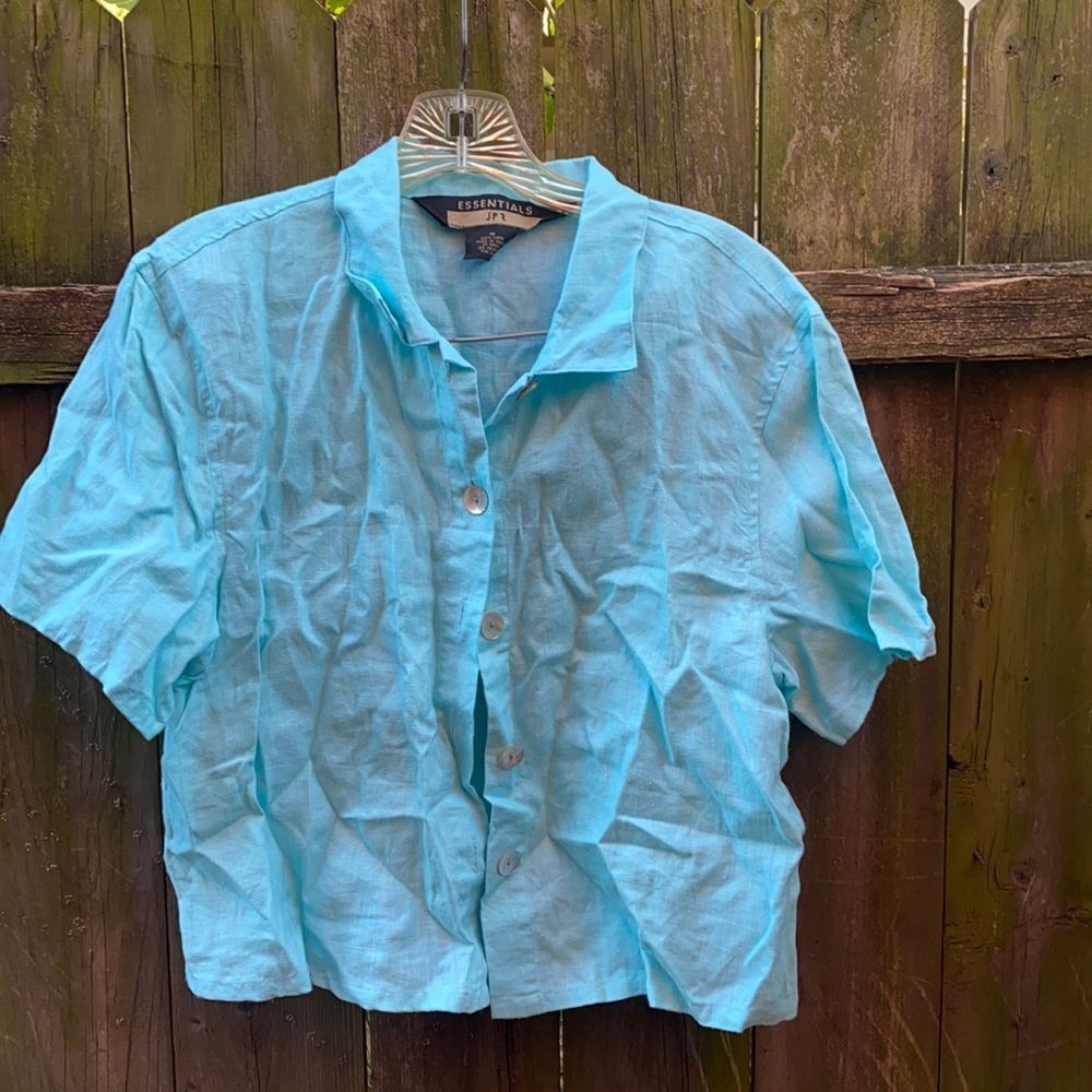 Mint green button Down sz. M petite